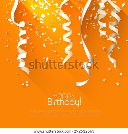 Celebration background - White confetti on orange background

