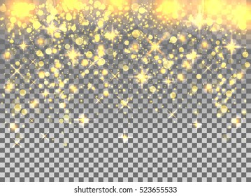 Celebration Banner for Christmas and New Year . Winter background with falling snow on the a transparent background.