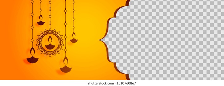 celebration banner for diwali festival with image space