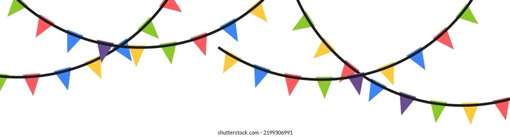Celebration banner on white backdrop. Festive background. Holiday, birthday vector icon.