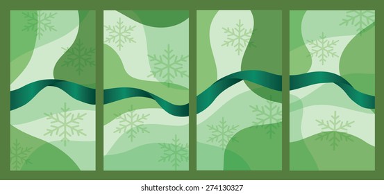 CELEBRATION BANNER : RIBBON AND SNOWFLAKE 03
