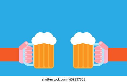 Celebration with beer