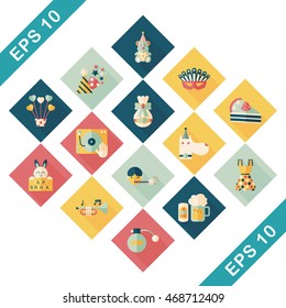 Celebration and birthday icons set