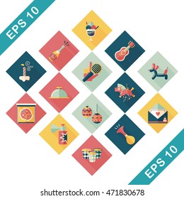 Celebration and birthday icons set
