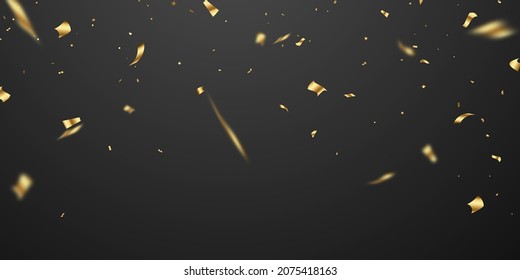 Plantilla de fondo negro de celebración con elegante tarjeta de felicitación y cinta dorada