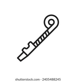 Celebration Blower Outline Icon Vector Illustration