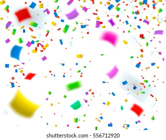 Celebration. Bright colorful vector confetti background.Illustration