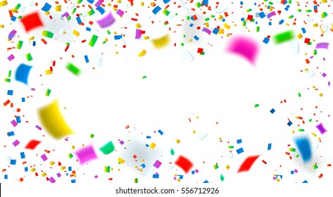 Celebration. Bright colorful vector confetti background.Illustration