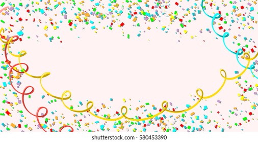 Celebration. Bright colorful vector confetti background, illustration