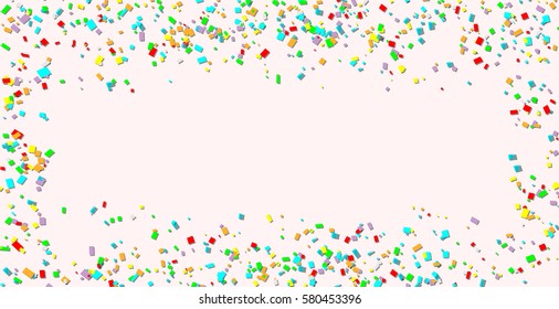 Celebration. Bright colorful vector confetti background, illustration