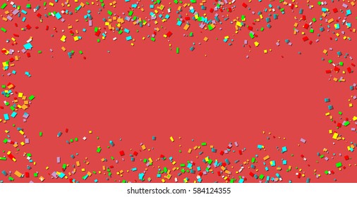 Celebration. Bright colorful vector confetti background