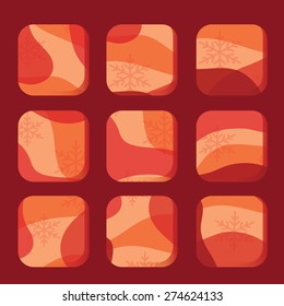 CELEBRATION BUTTON : RIBBON AND SNOWFLAKE 01