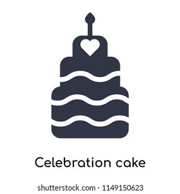Celebration cake icon vector isolated on white background for your web and mobile app design, Celebration cake logo concept