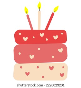 Celebration Cake on a white background