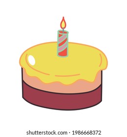 Celebration cake Vector Doodle Illustration