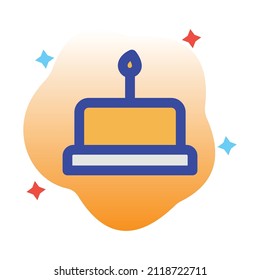 Celebration Cake Vector icon which is suitable for commercial work and easily modify or edit it

