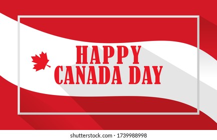 Vector de diseño del logo del fondo del día de la celebración del canadá