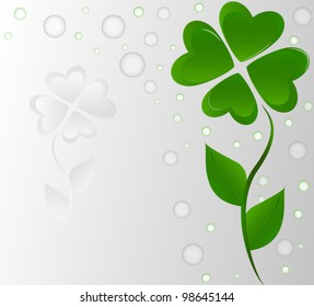 Celebration card with clover