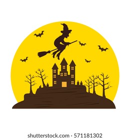 celebration card halloween scene