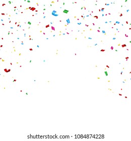 Celebration carnival. Bright colorful vector confetti background.