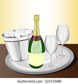 Celebration with champagne