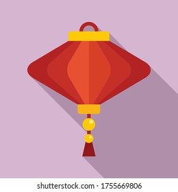 Celebration chinese lantern icon. Flat illustration of celebration chinese lantern vector icon for web design