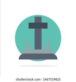 Celebration, Christian, Cross, Easter Abstract Circle Background Flat color Icon. Vector Icon Template background