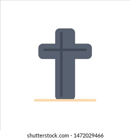 Celebration, Christian, Cross, Easter  Flat Color Icon. Vector icon banner Template