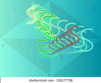 celebration at class Alphabet S vector background, mixed cover among concept