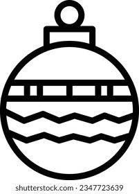 Celebration Claus Ball Outline Icon