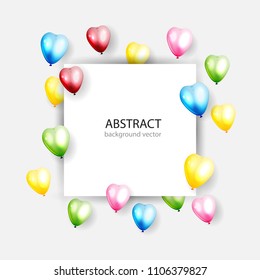 Celebration colorful background with balloons. Vector illustration.