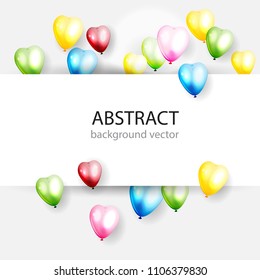 Celebration colorful background with balloons. Vector illustration.