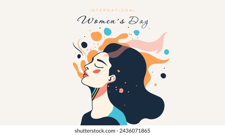 celebration commemorating international women's day. World women's day. displays illustrations of women and beautiful flowers around them. women's day, gender equality.