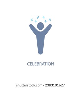 Celebration concept line icon. Simple element illustration. Celebration concept outline symbol design.