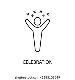 Celebration concept line icon. Simple element illustration. Celebration concept outline symbol design.