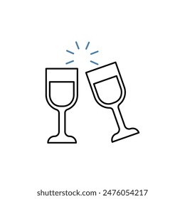 celebration concept line icon. Simple element illustration. celebration concept outline symbol design.