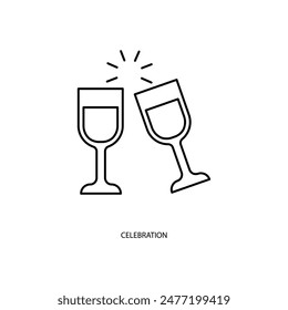 celebration concept line icon. Simple element illustration. celebration concept outline symbol design.