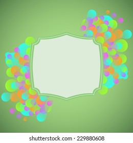 Celebration concept on green background, stock vector