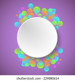 Celebration concept on violet background, stock vector