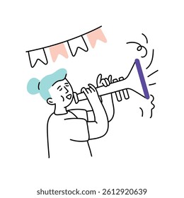 Celebration Concept  Vector Style illustration