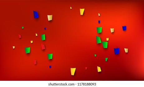 Celebration Confetti Background. Holiday Decoration Elements on Universal Background.Many Falling Confetti for Your Design. Invitation Card, Poster, Flyer. Festive Vector Illustration. 