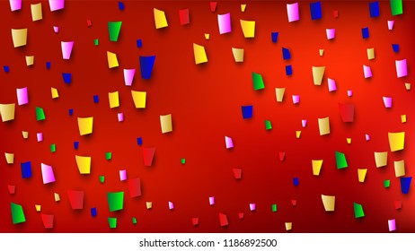 Celebration Confetti Background. Many Falling Confetti for Your Design.
Holiday Decoration Elements on Universal Background. Festive Vector Illustration. Invitation Card, Poster, Flyer
