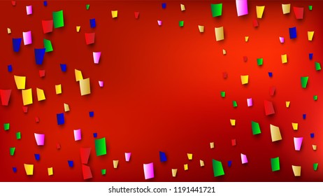Celebration Confetti Background. Many Falling Confetti for Your Design.
Holiday Decoration Elements on Universal Background. Festive Vector Illustration. Invitation Card, Poster, Flyer
