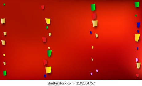 Celebration Confetti Background. Many Falling Confetti for Your Design.
Holiday Decoration Elements on Universal Background. Festive Vector Illustration. Invitation Card, Poster, Flyer.