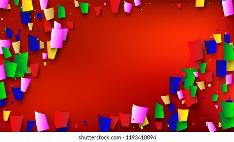 Celebration Confetti Background. Many Falling Confetti for Your Design.
Holiday Decoration Elements on Universal Background. Festive Vector Illustration. Invitation Card, Poster, Flyer
