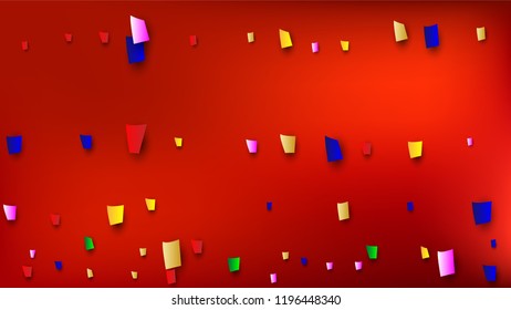 Celebration Confetti Background. Many Falling Confetti for Your Design.
Holiday Decoration Elements on Universal Background. Festive Vector Illustration. Invitation Card, Poster, Flyer.