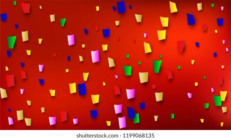 Celebration Confetti Background. Many Falling Confetti for Your Design.
Holiday Decoration Elements on Universal Background. Festive Vector Illustration. Invitation Card, Poster, Flyer
