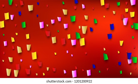 Celebration Confetti Background. Many Falling Confetti for Your Design.
Holiday Decoration Elements on Universal Background. Festive Vector Illustration. Invitation Card, Poster, Flyer
