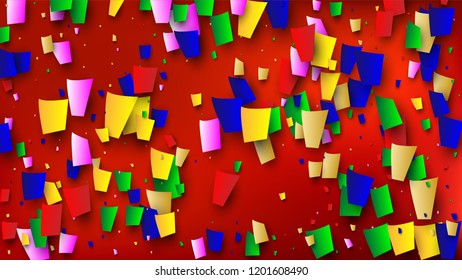 Celebration Confetti Background. Many Falling Confetti for Your Design.
Holiday Decoration Elements on Universal Background. Festive Vector Illustration. Invitation Card, Poster, Flyer.