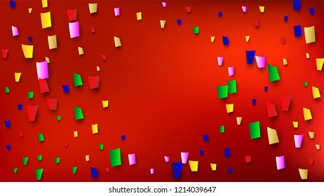 Celebration Confetti Background. Many Falling Confetti for Your Design.
Holiday Decoration Elements on Universal Background. Festive Vector Illustration. Invitation Card, Poster, Flyer

